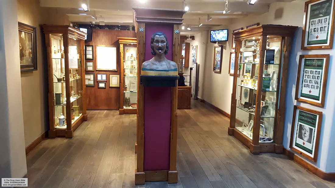 Amsterdam Museum of Cannabis, taken during the research for the writing of The Drug Users Bible (ISBN: 9780995593688)